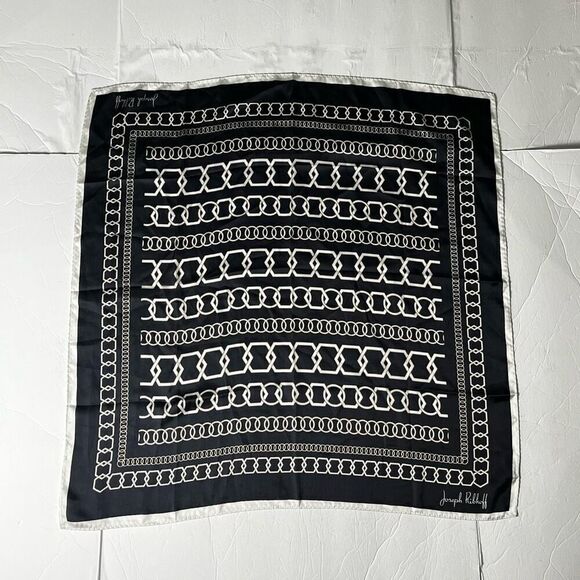 Joseph Ribkoff Geometric Pattern Square Scarf - Picture 1 of 4